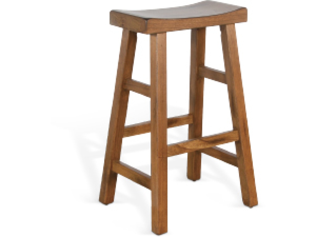 30"H Sedona Saddle Seat Stool Wood Seat - main image
