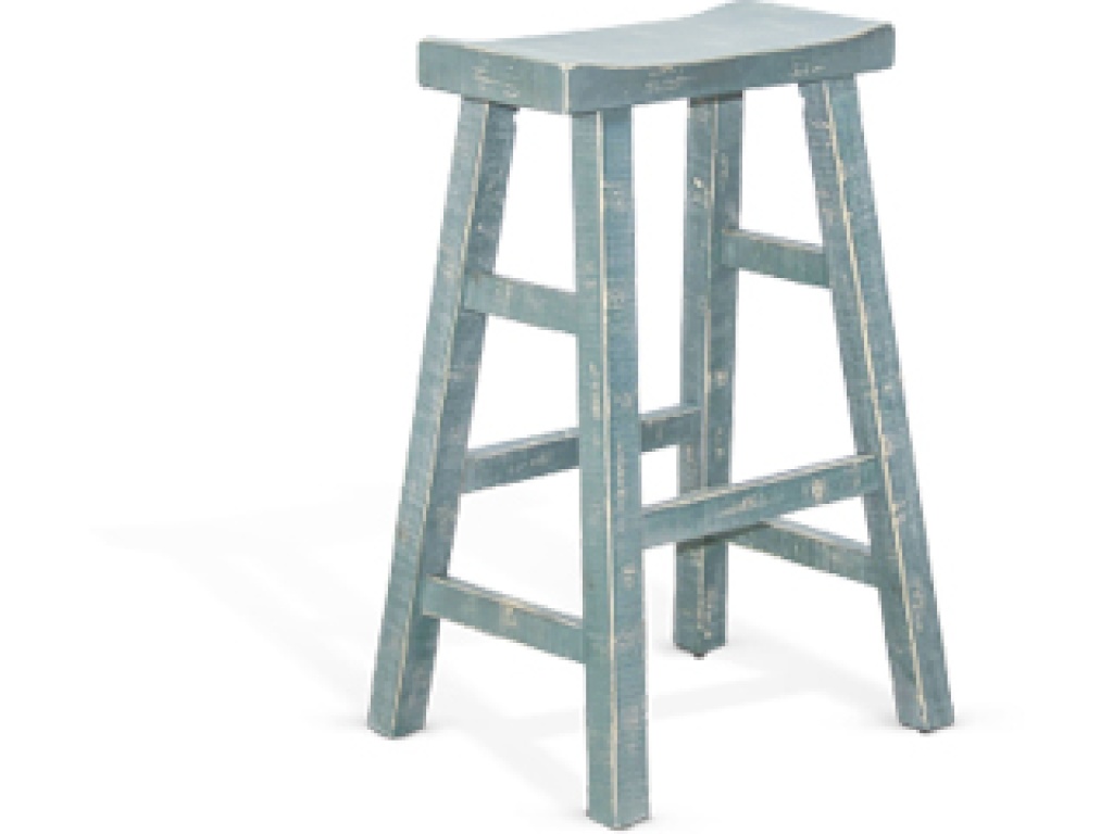 Sea Grass 30"H Saddle Seat Stool Wood Seat - main image