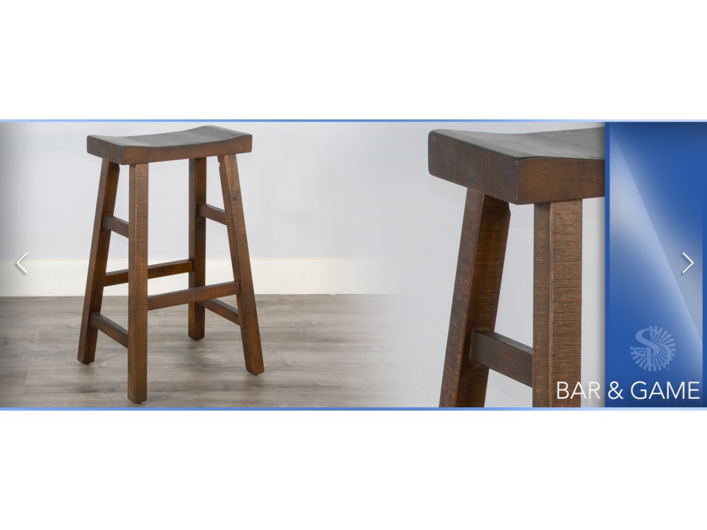 30"H Saddle Seat Stool Wood Seat - image 1