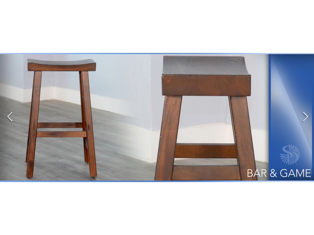 24"H Tuscany Saddle Seat Stool, Wood Seat - image 1