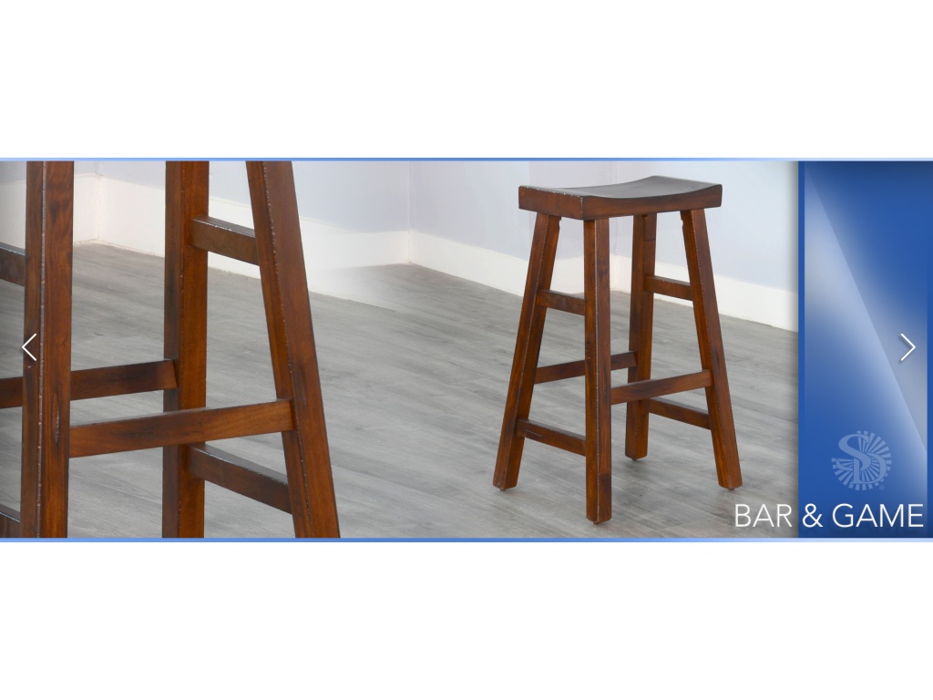 24"H Tuscany Saddle Seat Stool, Wood Seat - image 2