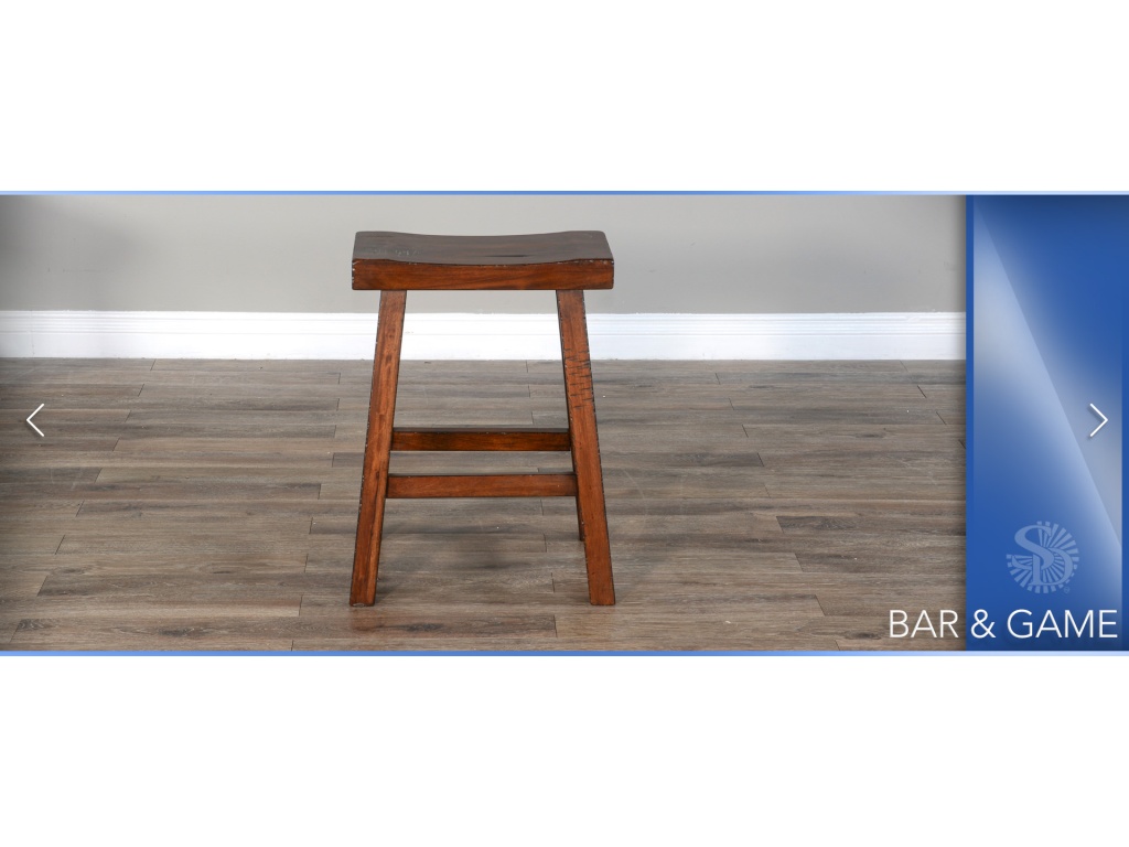 24"H Tuscany Saddle Seat Stool, Wood Seat - image 3