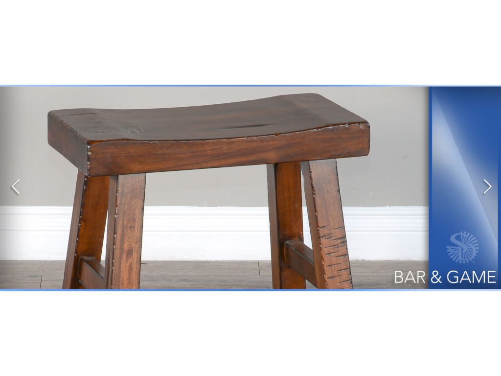 24"H Tuscany Saddle Seat Stool, Wood Seat - image 4