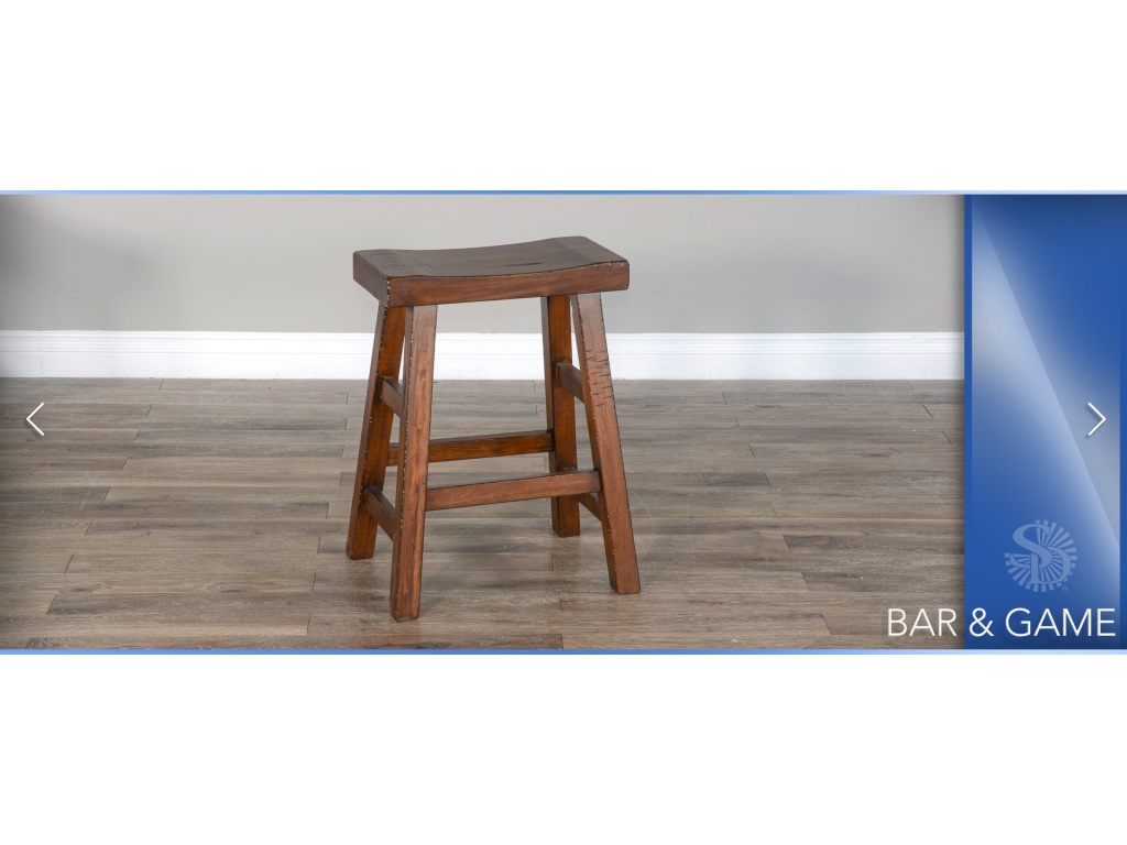 24"H Tuscany Saddle Seat Stool, Wood Seat - image 5