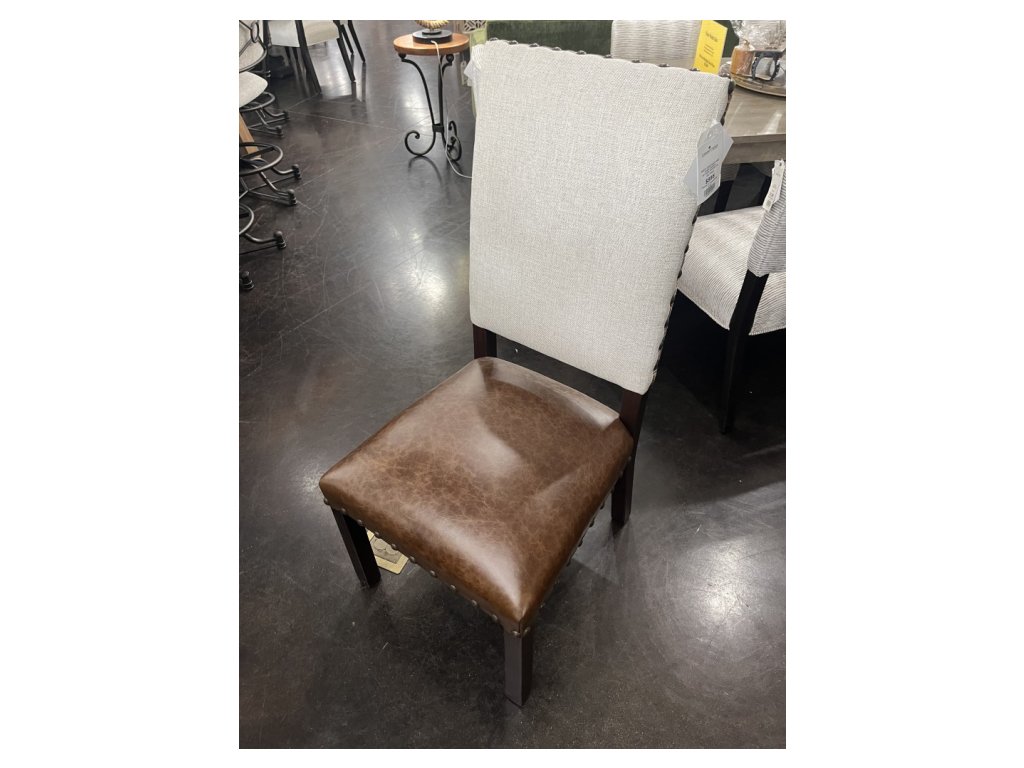 Fabric and Leather Side Chair - main image