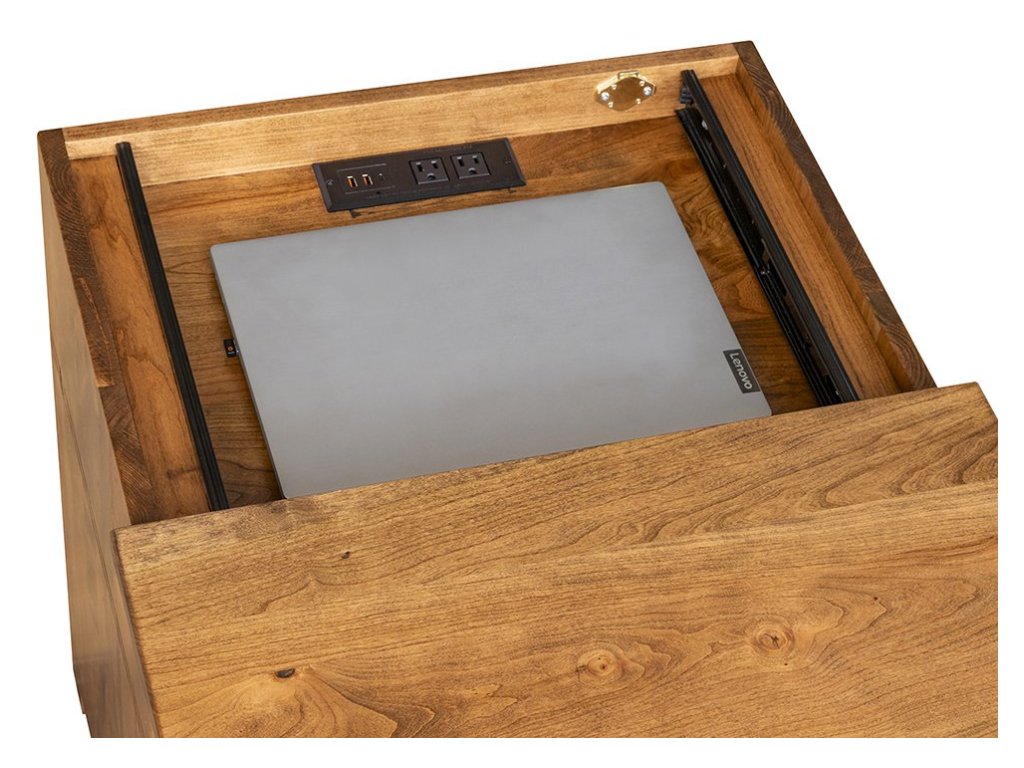 Country Value Woodworks Signature 3-Drawer Nightstand with Slide Top, alternate view 1