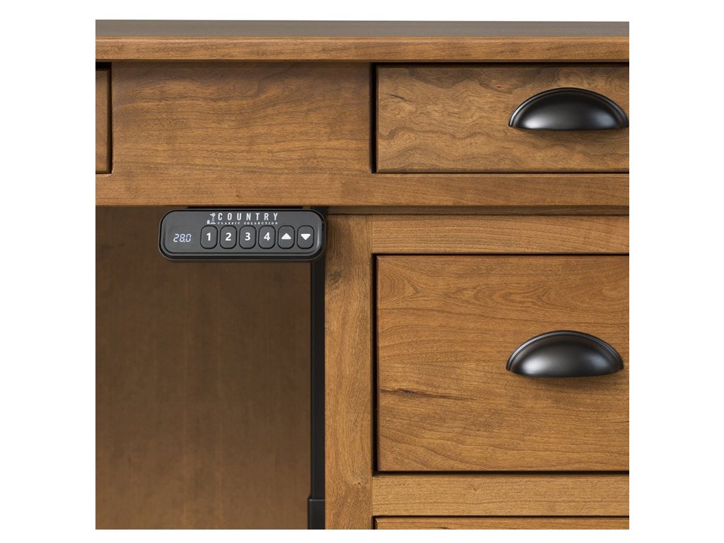 Country Value Woodworks Executive Lift Desk Executive Desk, alternate view 2