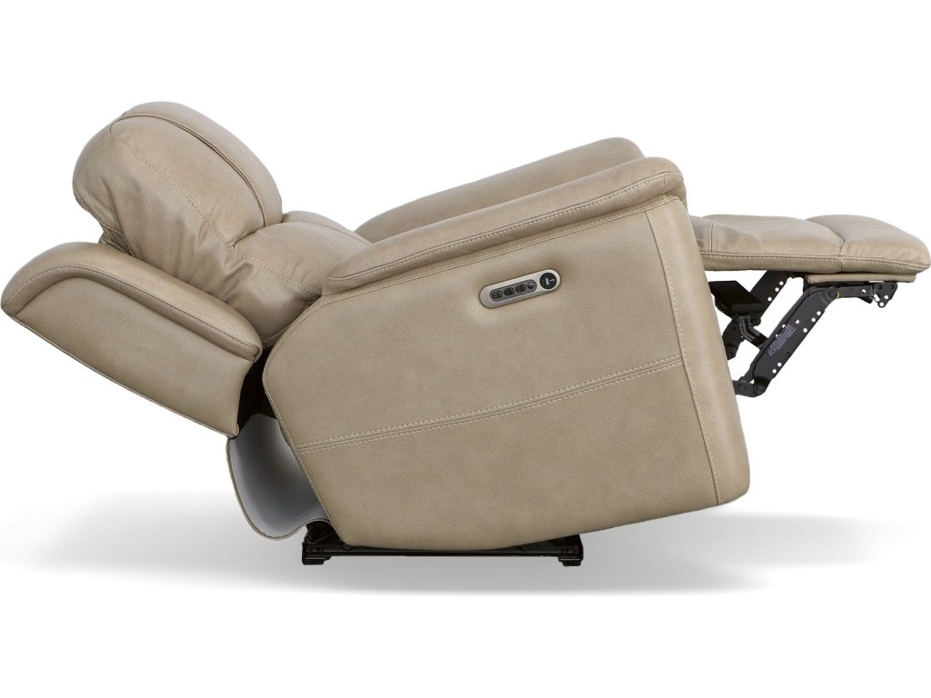 Crew Pebble Leather Power Recliner with Power Headrest & Lumbar - image 10