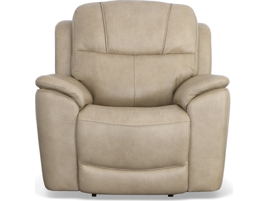Crew Pebble Leather Power Recliner with Power Headrest & Lumbar - image 2