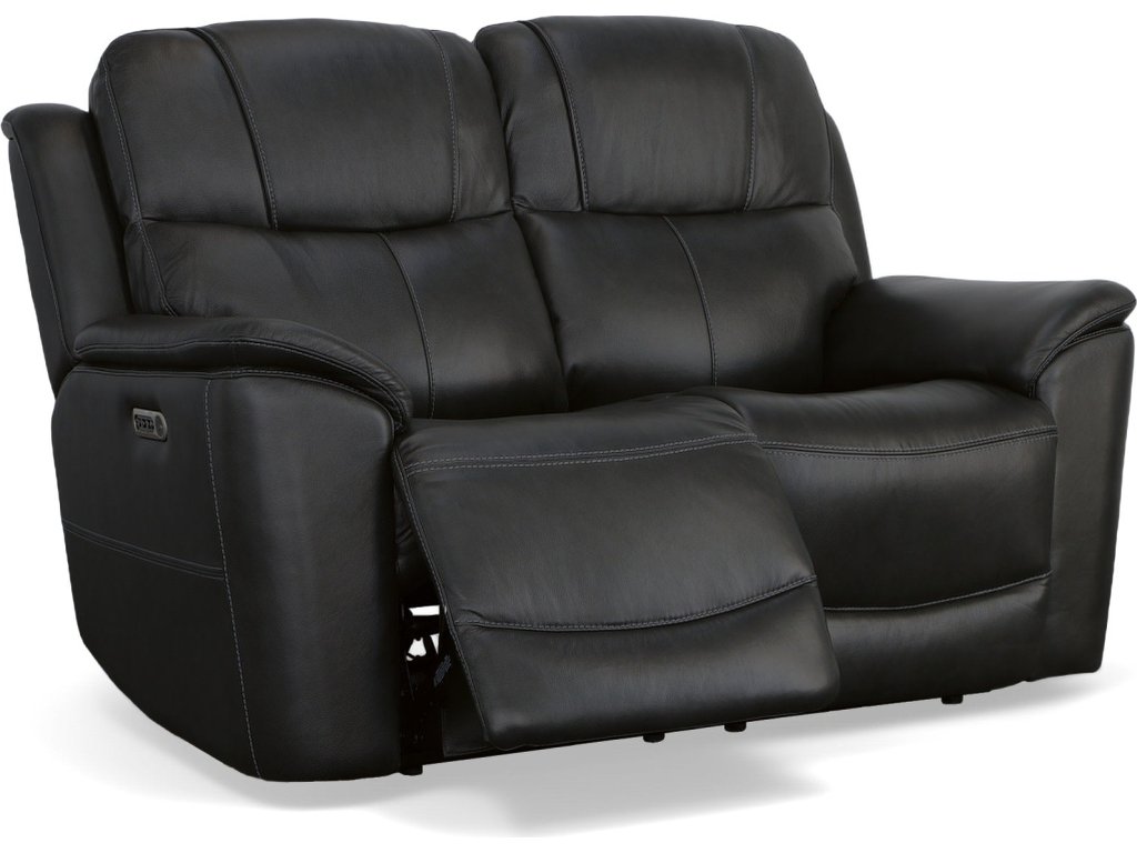 Crew Raven Leather Power Reclining Loveseat with Power Headrests & Lumbar - image 5