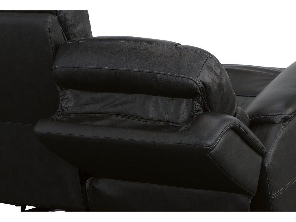 Crew Raven Leather Power Reclining Loveseat with Power Headrests & Lumbar - image 7