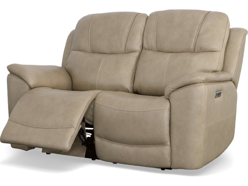 Crew Pebble Leather Power Reclining Loveseat with Power Headrests & Lumbar - image 5
