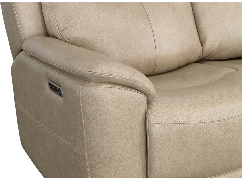 Crew Pebble Leather Power Reclining Loveseat with Power Headrests & Lumbar - image 7