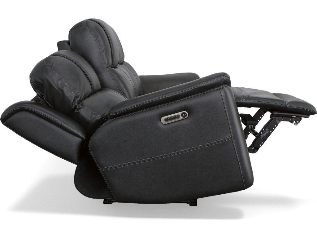 Crew Raven Leather Power Reclining Sofa with Power Headrests & Lumbar - image 10