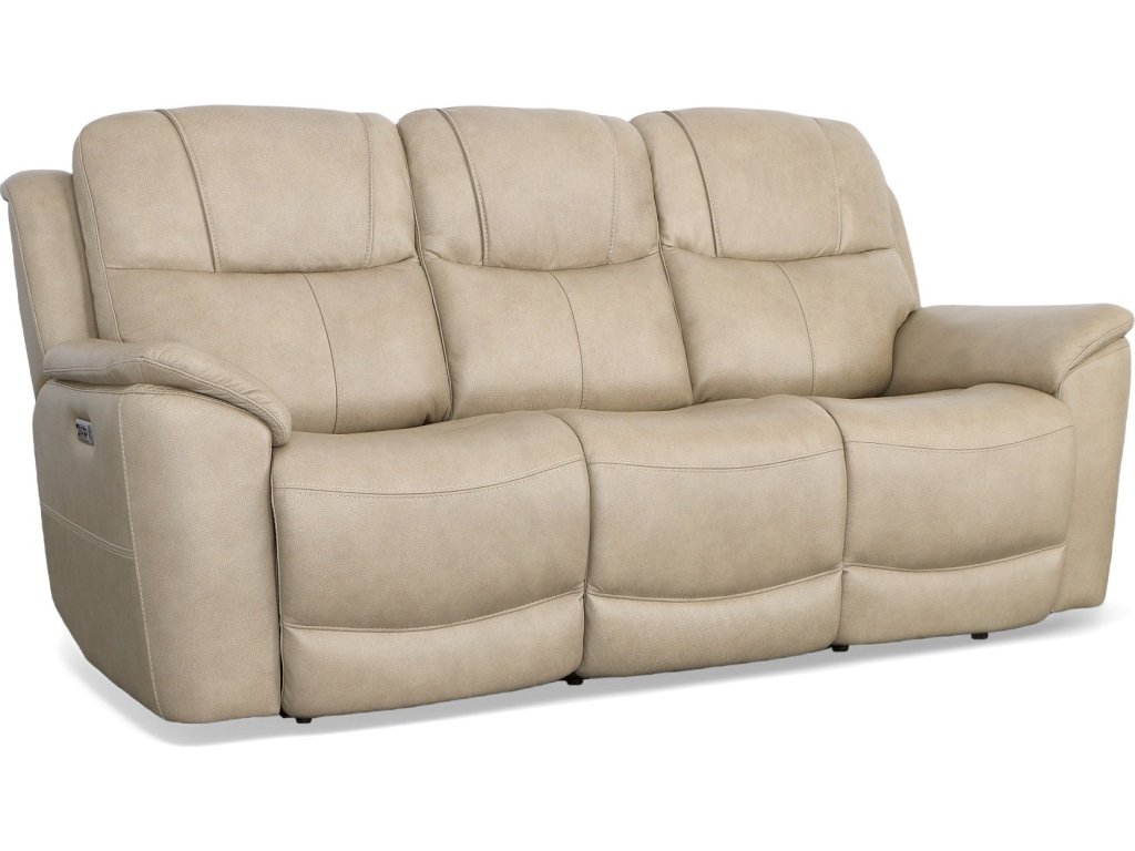 Crew Pebble Leather Power Reclining Sofa with Power Headrests & Lumbar - main image