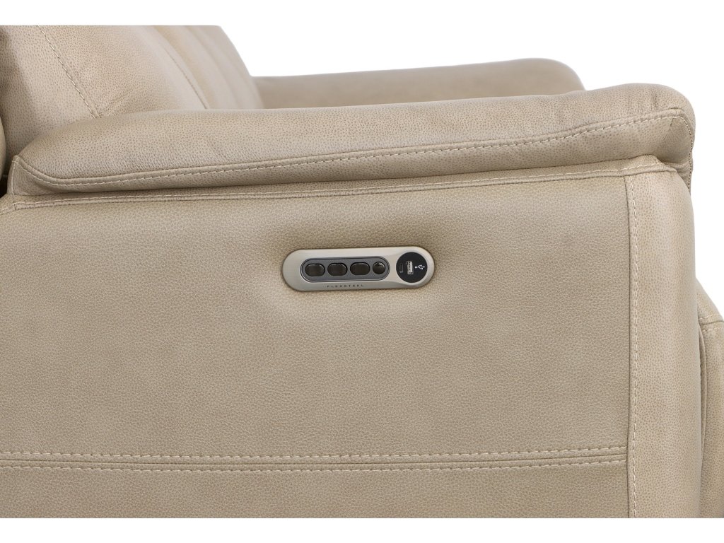 Crew Pebble Leather Power Reclining Sofa with Power Headrests & Lumbar - image 9