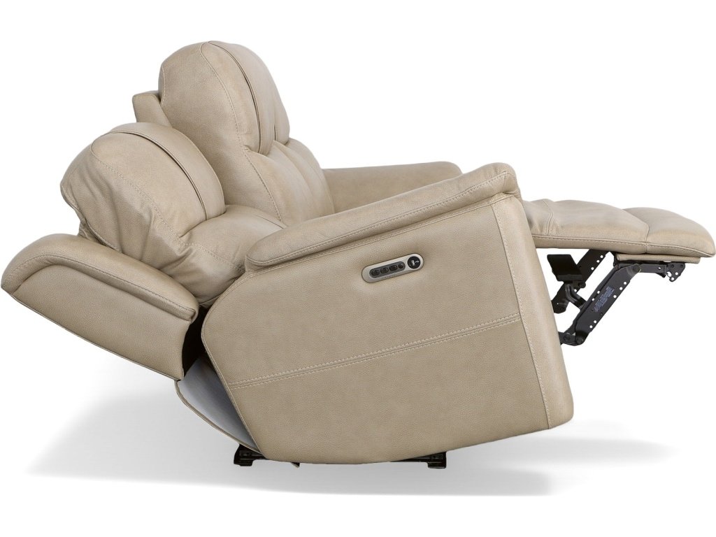 Crew Pebble Leather Power Reclining Sofa with Power Headrests & Lumbar - image 10