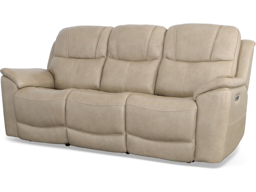 Crew Pebble Leather Power Reclining Sofa with Power Headrests & Lumbar - image 4
