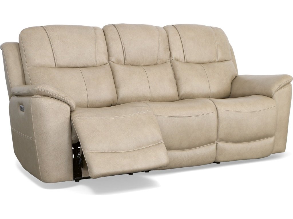 Crew Pebble Leather Power Reclining Sofa with Power Headrests & Lumbar - image 5