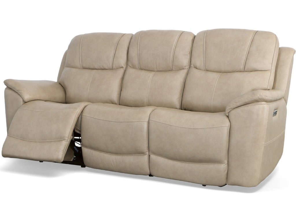Crew Pebble Leather Power Reclining Sofa with Power Headrests & Lumbar - image 6
