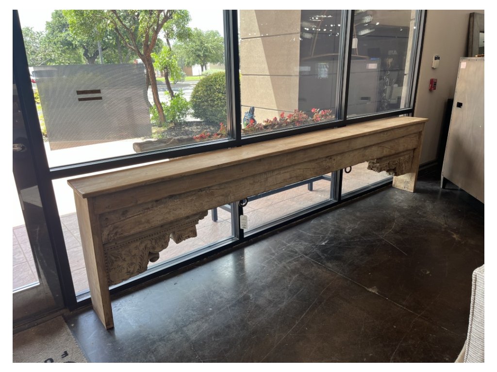 Large Wooden Beam Carved Console - main image