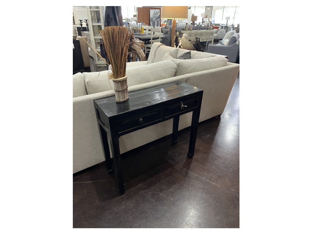Black Laquer Small Wooden Console - main image