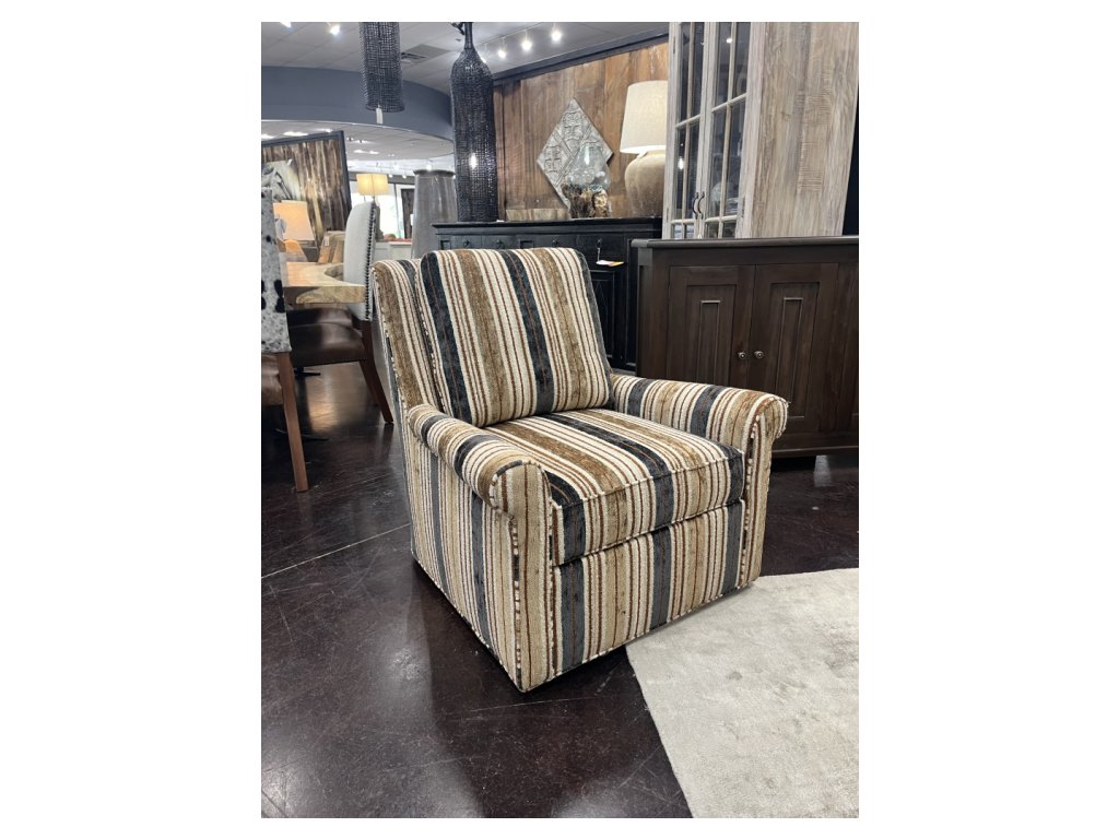 Striped Patern Rounded Swivel Chair - main image