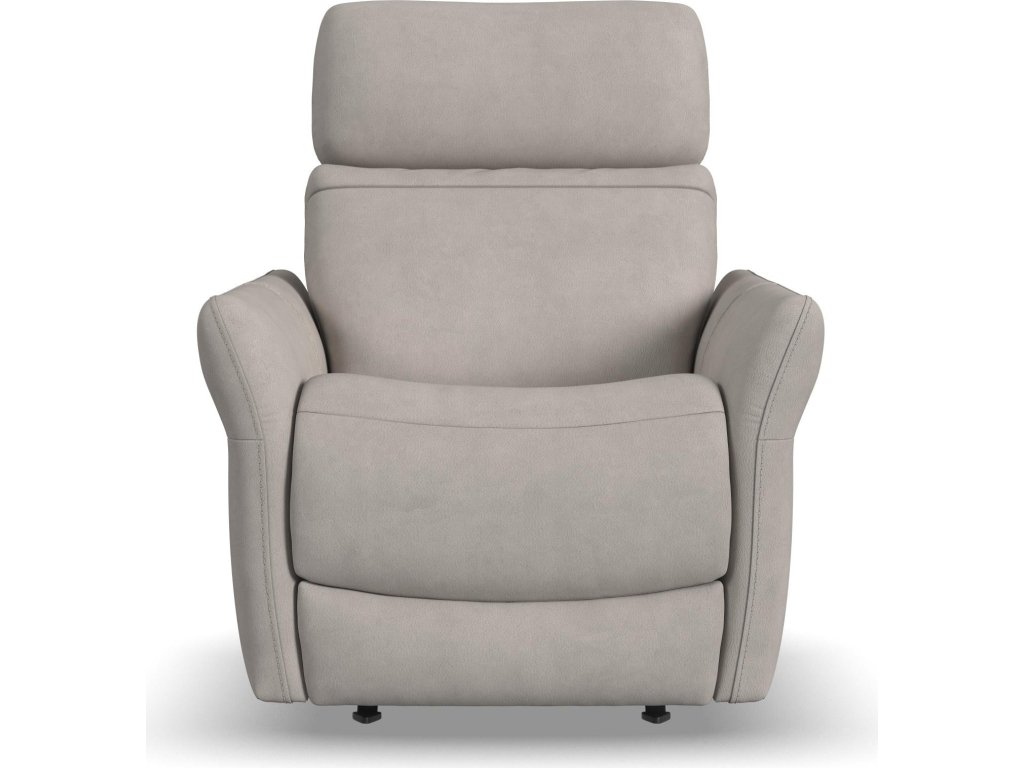 Artemis Dove Fabric Power Rocking Recliner with Power Headrest, Lumbar, Heat & Massage - image 2