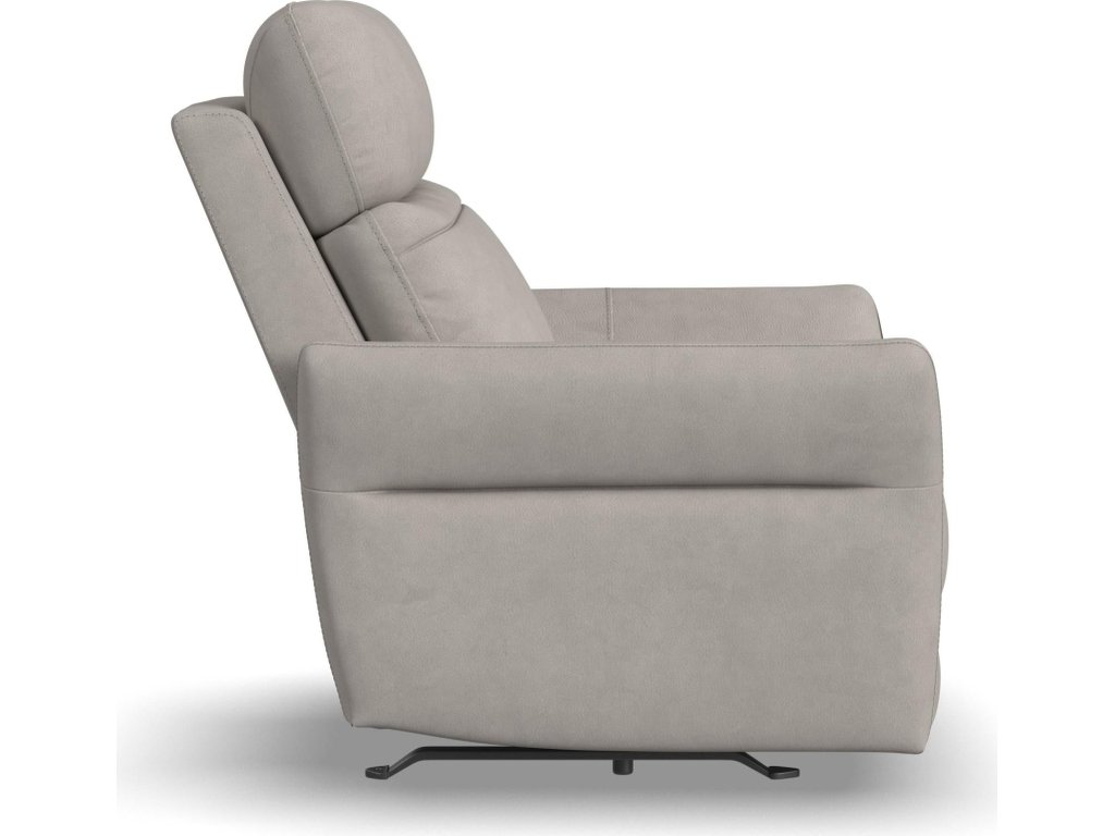 Artemis Dove Fabric Power Rocking Recliner with Power Headrest, Lumbar, Heat & Massage - image 3
