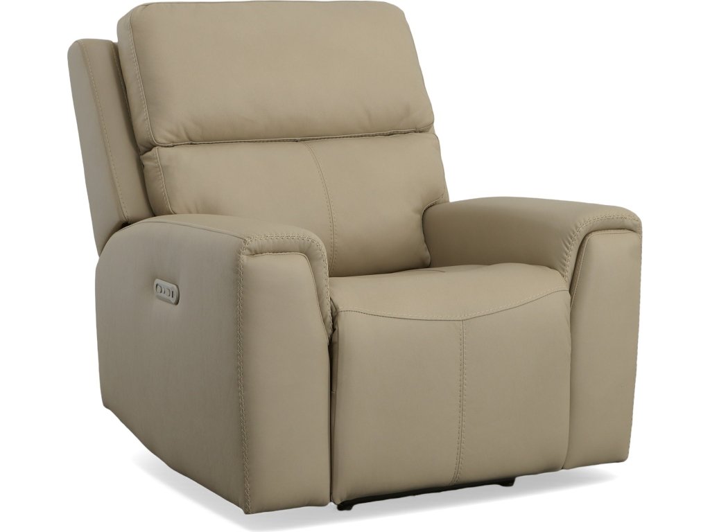 Jarvis Parchment Leather Power Recliner with Power Headrest - main image