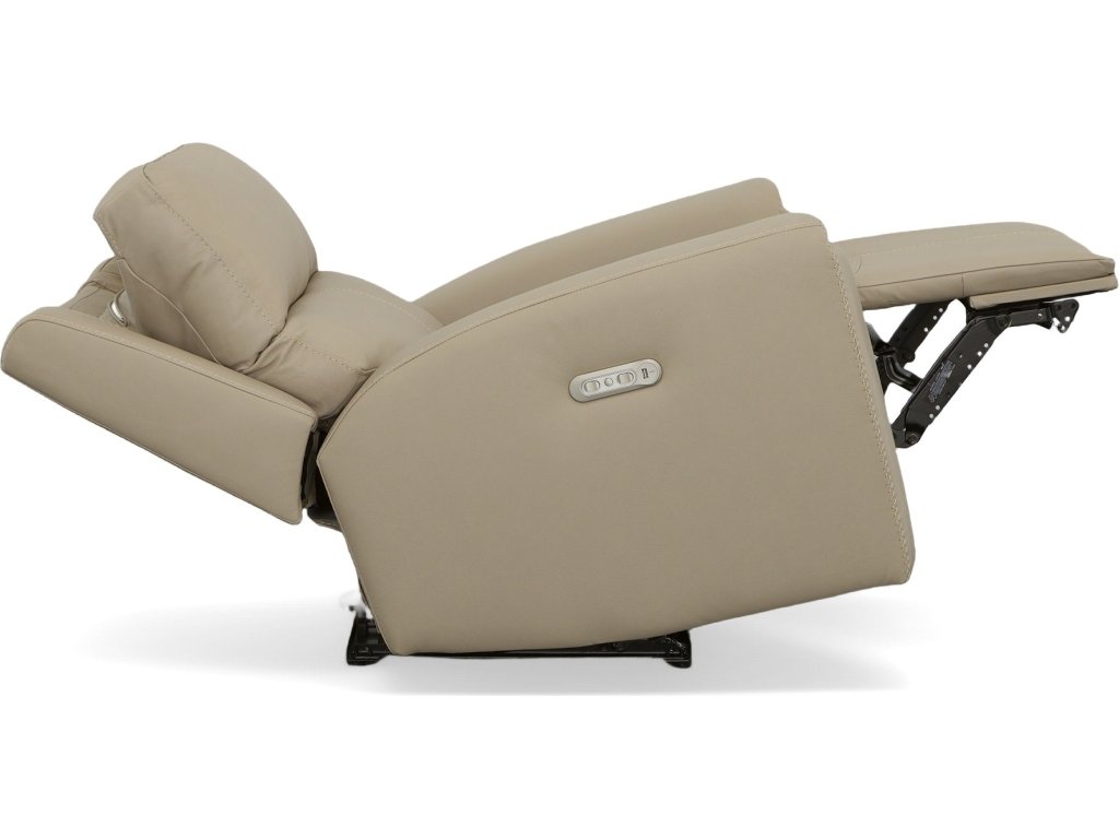 Jarvis Parchment Leather Power Recliner with Power Headrest - image 9