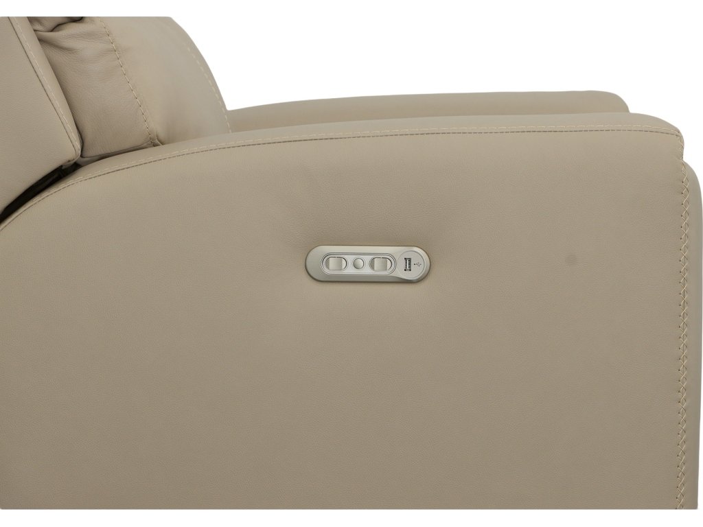 Jarvis Parchment Leather Power Recliner with Power Headrest - image 6