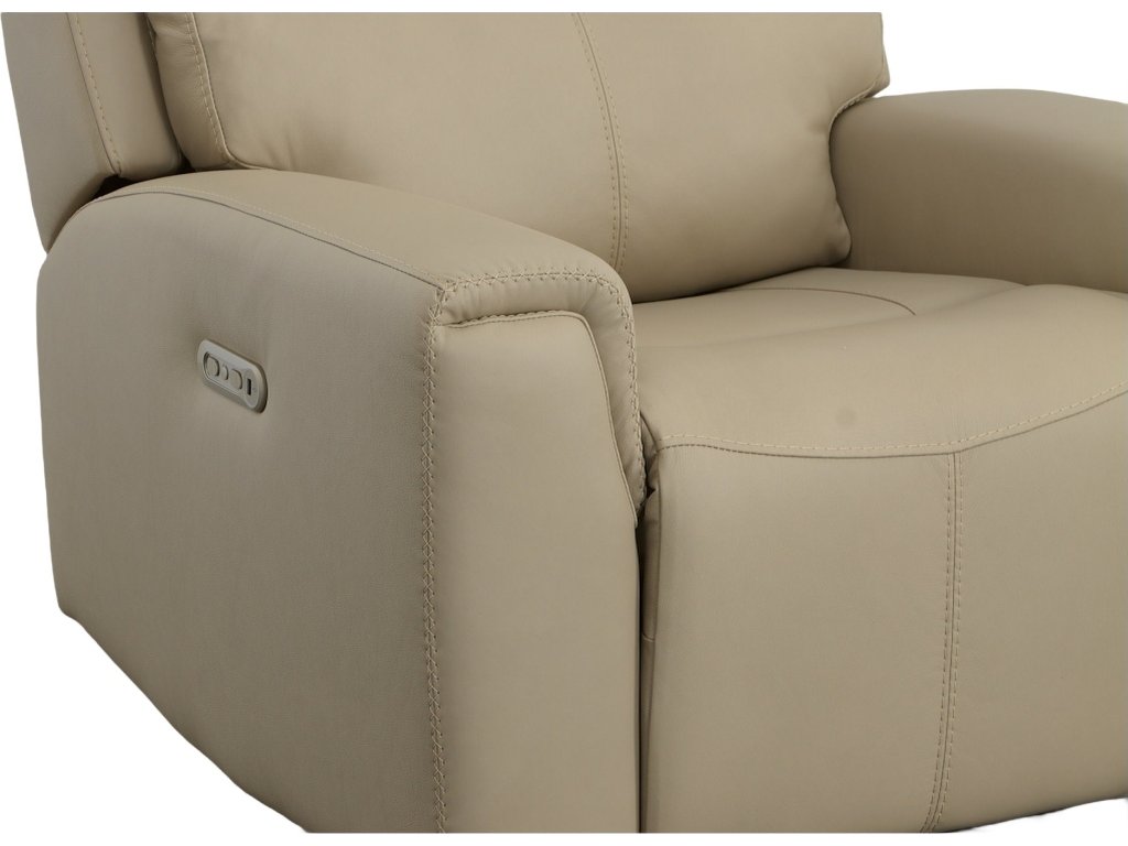 Jarvis Parchment Leather Power Recliner with Power Headrest - image 7