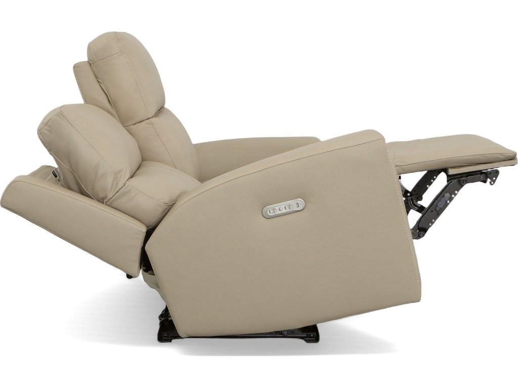 Jarvis Parchment Leather Power Reclining Loveseat with Power Headrests - image 9