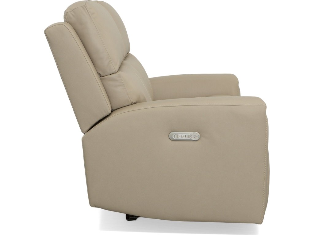 Jarvis Parchment Leather Power Reclining Loveseat with Power Headrests - image 2