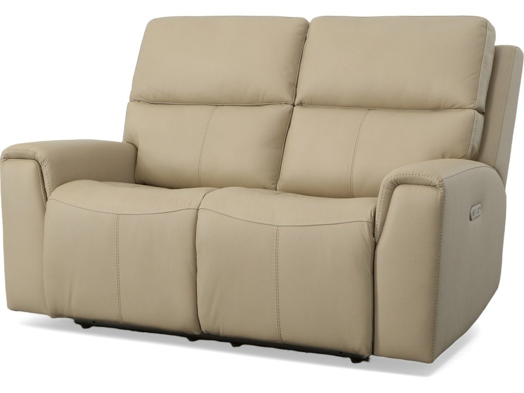Jarvis Parchment Leather Power Reclining Loveseat with Power Headrests - image 3
