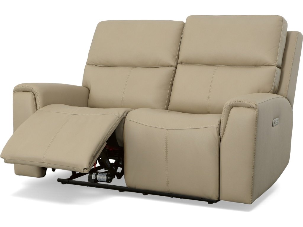 Jarvis Parchment Leather Power Reclining Loveseat with Power Headrests - image 5