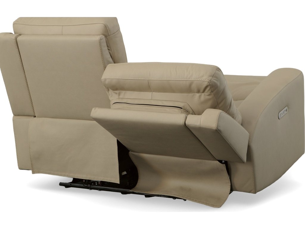 Jarvis Parchment Leather Power Reclining Loveseat with Power Headrests - image 6