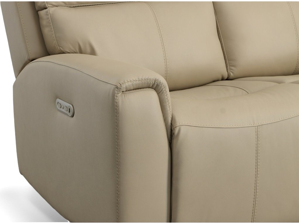 Jarvis Parchment Leather Power Reclining Loveseat with Power Headrests - image 7