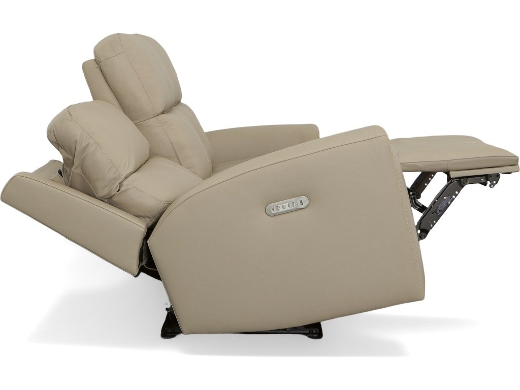 Jarvis Parchment Leather Power Reclining Sofa with Power Headrests - image 9