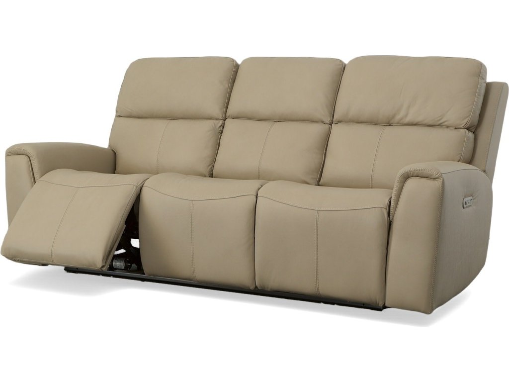 Jarvis Parchment Leather Power Reclining Sofa with Power Headrests - image 5