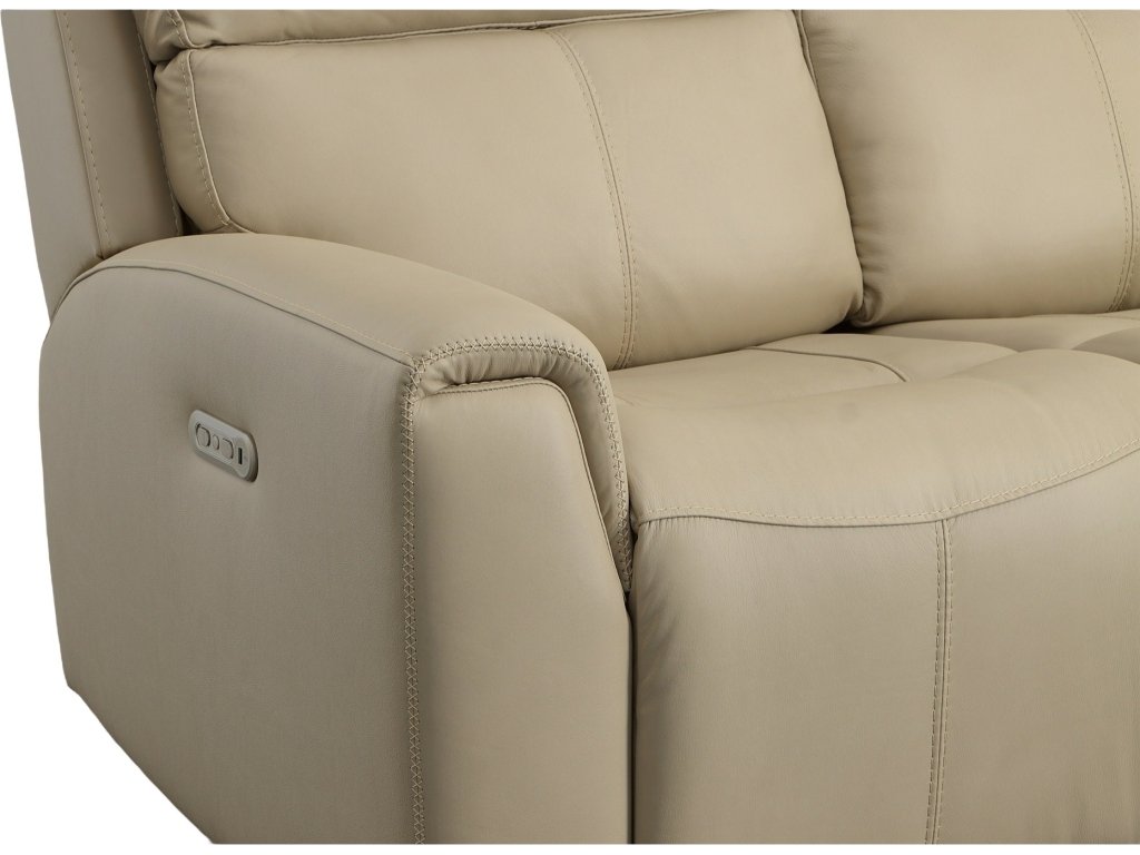 Jarvis Parchment Leather Power Reclining Sofa with Power Headrests - image 6