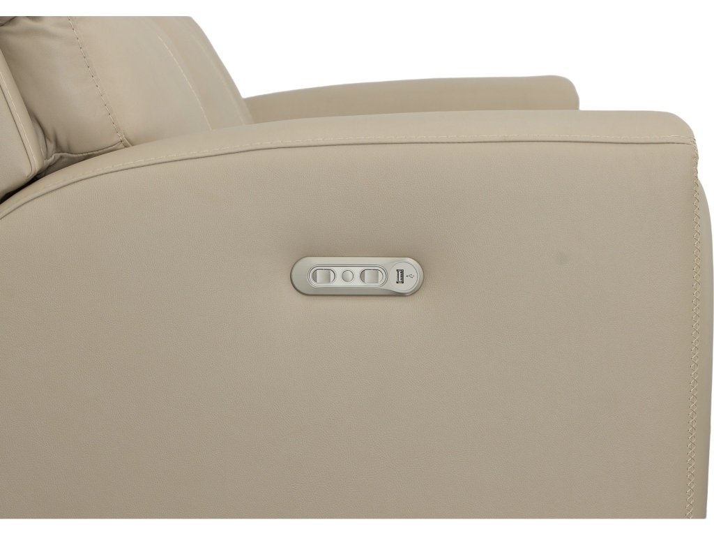 Jarvis Parchment Leather Power Reclining Sofa with Power Headrests - image 8