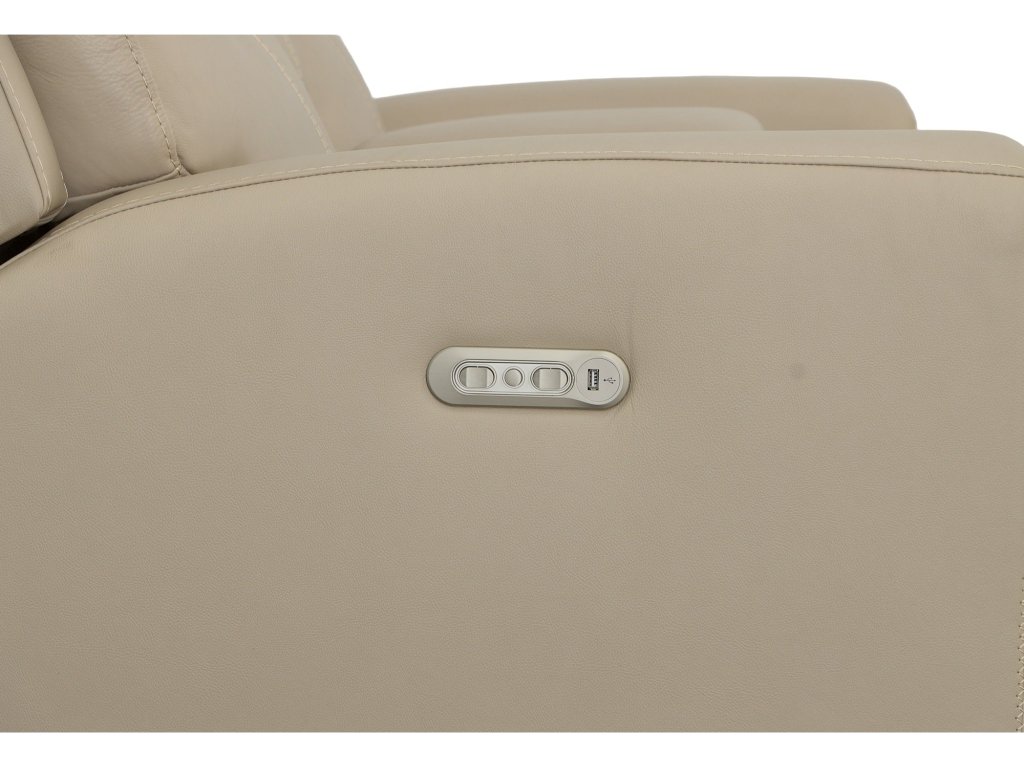 Jarvis Parchment Leather Power Reclining Loveseat with Console & Power Headrests - image 8