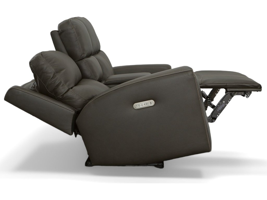 Jarvis Mica Leather Power Reclining Loveseat with Console & Power Headrests - image 9