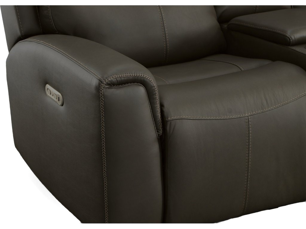 Jarvis Mica Leather Power Reclining Loveseat with Console & Power Headrests - image 7