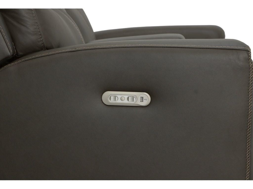 Jarvis Mica Leather Power Reclining Loveseat with Console & Power Headrests - image 8