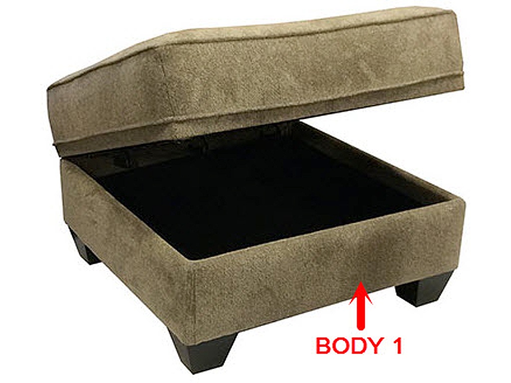 Sm. Sq. Storage Ottoman - main image