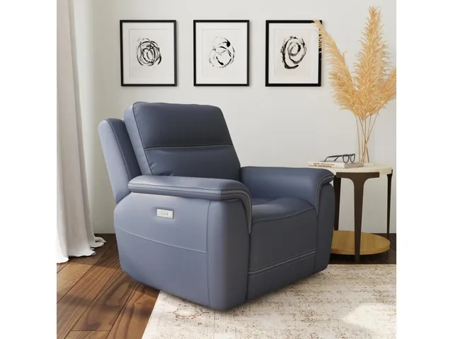 Sawyer Marine Leather Power Recliner with Power Headrest & Lumbar - Alternative View
