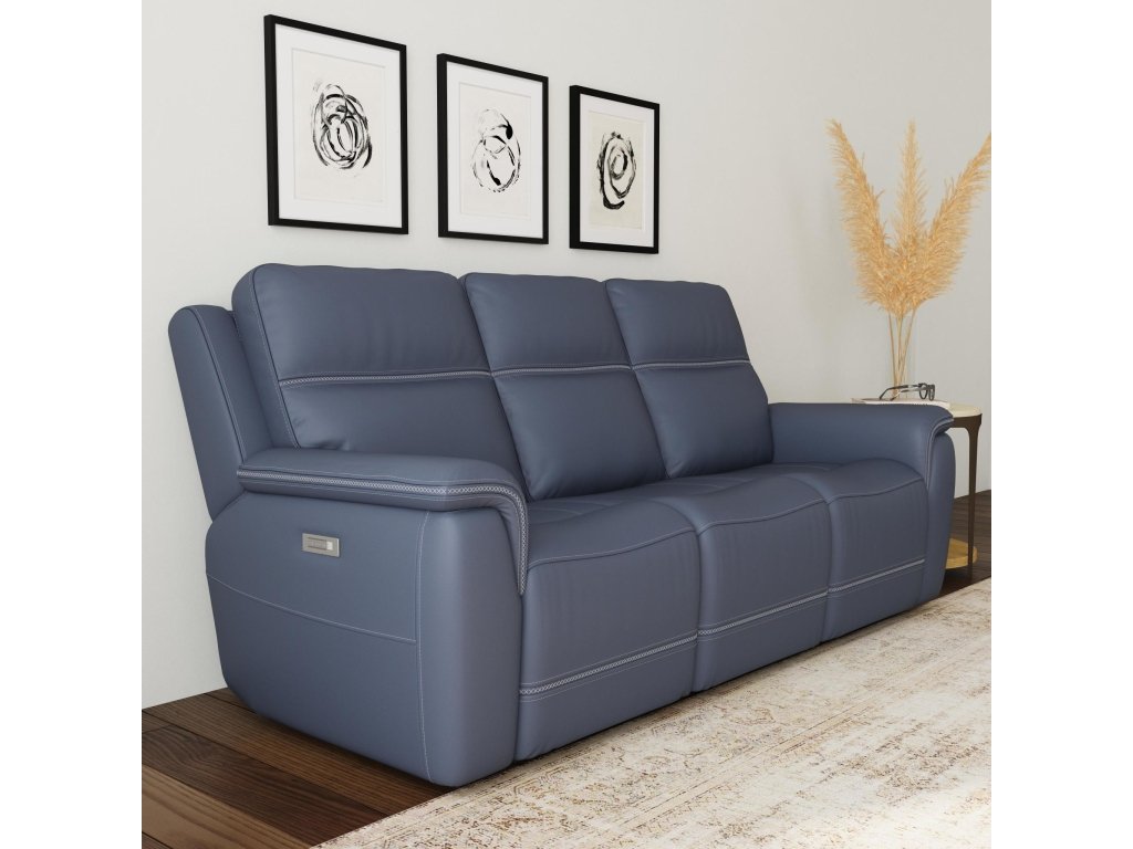 Sawyer Marine Leather Power Reclining Sofa with Power Headrests & Lumbar - image 1